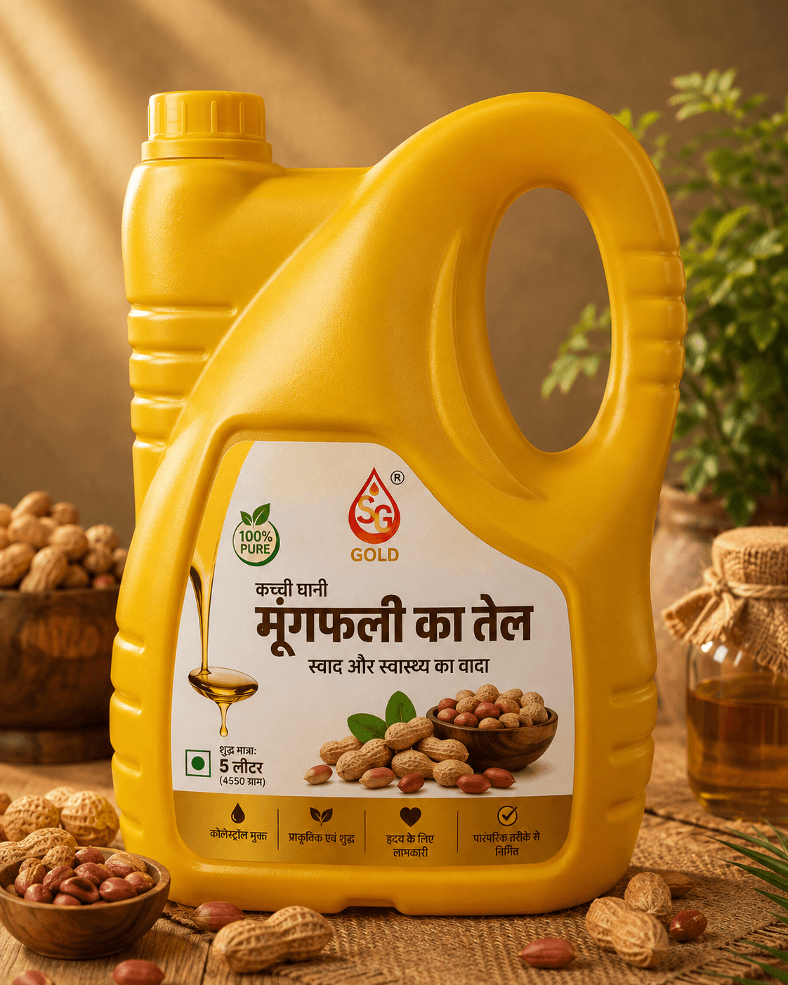 Shree Ganesh Tel Ghani Jaipur wood-pressed groundnut oil
