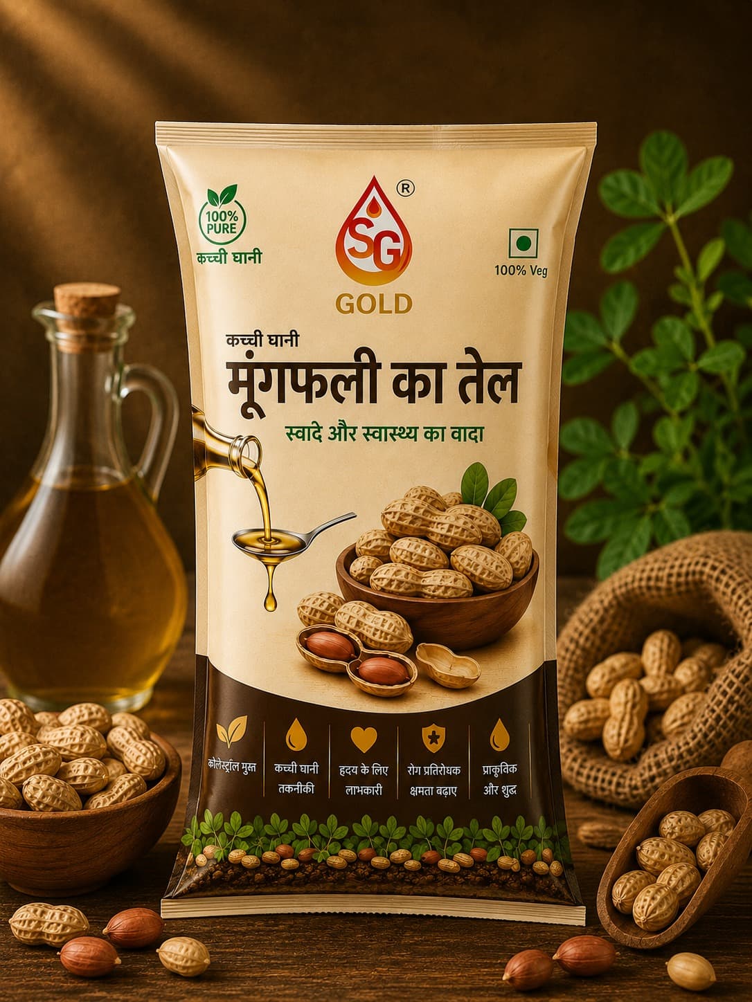 मूंगफली के छिलके का तेल